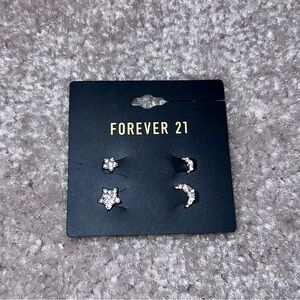 NEW Forever21 Moon & Star Earrings